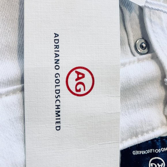 AG Adriano Goldschmied Farrah Skinny Ankle High Rise White Raw Hem Jeans 26 NWT - Picture 6 of 8